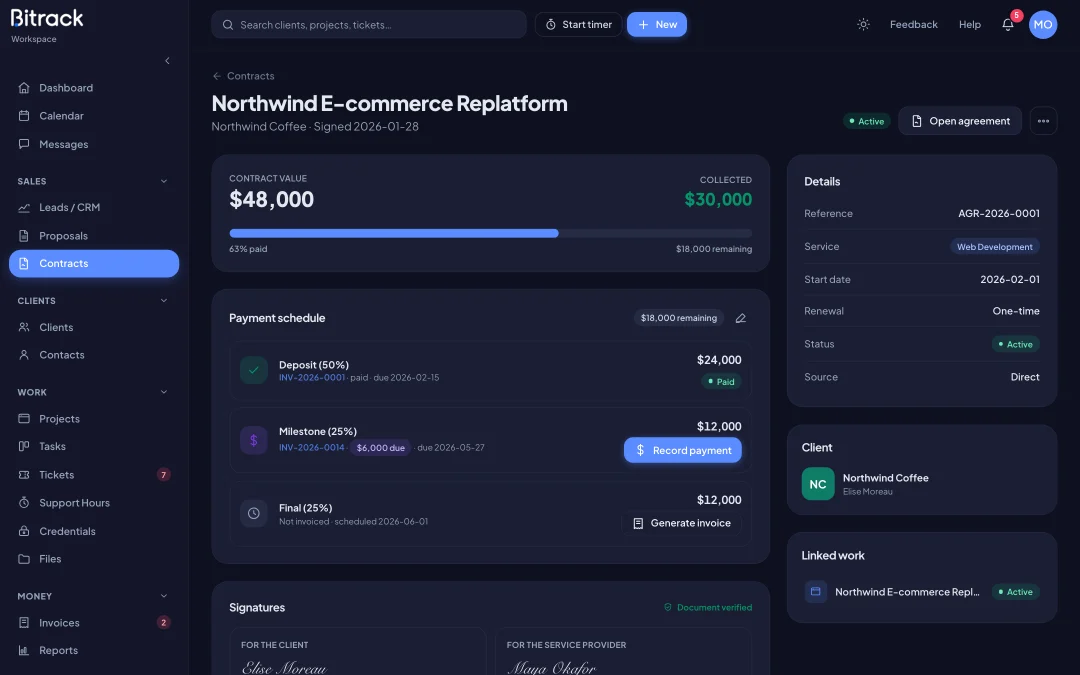 From viewed to accepted to agreement (dark mode)